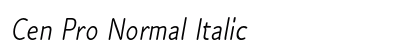 Cen Pro Normal Italic font free download
