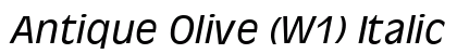 Antique Olive (W1) Italic Font Preview