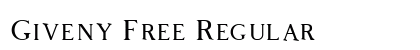 Giveny Free Regular Font Preview