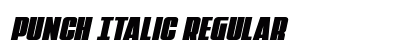 Punch Italic Regular Font Preview