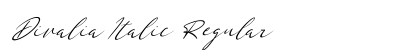 Divalia Italic Regular Font Preview