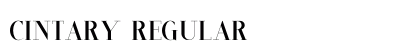 CINTARY Regular Font CINTARY Regular Font Preview