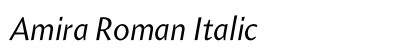 Amira Roman Italic Preview