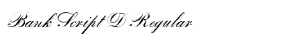 Bank Script D Regular Font Preview