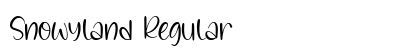 Snowyland Regular Font Preview