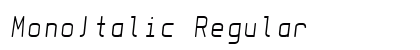 MonoItalic Regular Font Preview