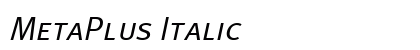 MetaPlus Italic Font Preview
