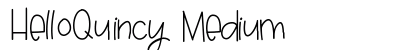 HelloQuincy Medium Font Preview