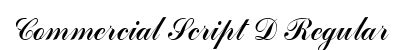Commercial Script D Regular Font Preview
