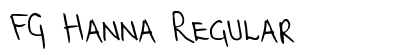 FG Hanna Regular Font Preview