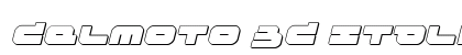 Delmoto 3D Italic Regular Font Preview