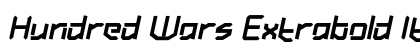 Hundred Wars Extrabold Italic Font Preview