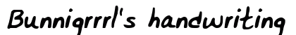 Bunnigrrrl's handwriting Regular Font Preview
