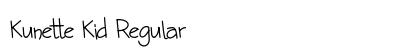 Kunette Kid Regular Font Preview