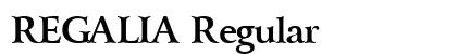 REGALIA Regular Font Preview