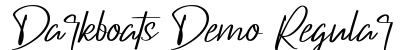 Darkboats Demo Regular Font Preview