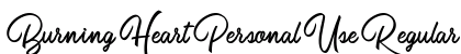 Burning Heart Personal Use Regular font free download