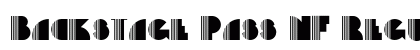 Backstage Pass NF Regular Font Preview
