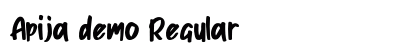 Apija demo Regular preview Apija demo Regular preview