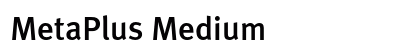 MetaPlus Medium Font Preview