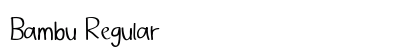 Bambu Regular Font Preview