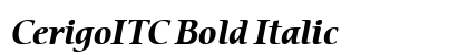 CerigoITC Bold Italic preview CerigoITC Bold Italic preview