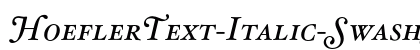 HoeflerText-Italic-SwashSC Regular Font HoeflerText-Italic-SwashSC Regular Font Preview