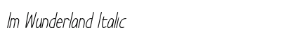 Im Wunderland Italic Font Preview
