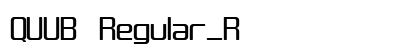 QUUB Regular_R Preview
