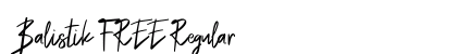 Balistik FREE Regular Font Preview