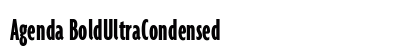Agenda BoldUltraCondensed Font Agenda BoldUltraCondensed Font Preview