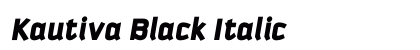 Kautiva Black Italic Font Preview