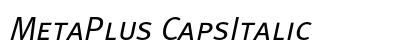 MetaPlus CapsItalic Font Preview