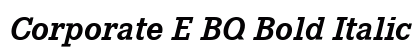 Corporate E BQ Bold Italic preview