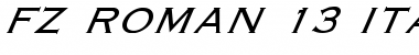 FZ ROMAN 13 ITALIC Light Font