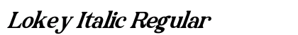 Lokey Italic Regular Font Preview