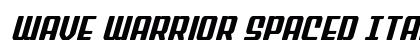 Wave Warrior Spaced Italic Regular Font Preview Wave Warrior Spaced Italic Regular Font Preview