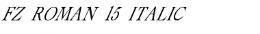 FZ ROMAN 15 ITALIC Font