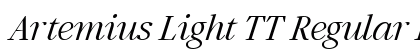 Artemius Light TT Regular Italic preview