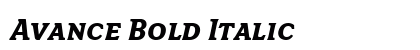 Avance Bold Italic preview