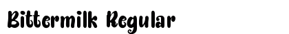Bittermilk Regular Font Preview