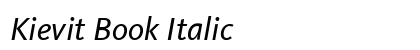 Kievit Book Italic Preview