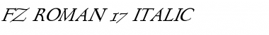 FZ ROMAN 17 ITALIC Font