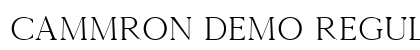 Cammron Demo Regular Font Preview