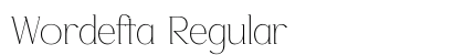 Wordefta Regular preview