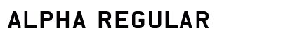 Alpha Regular Font Alpha Regular Font Preview