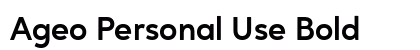 Ageo Personal Use Bold font free download