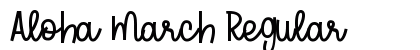 Aloha March Regular Font Preview