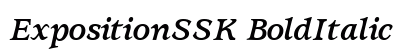 ExpositionSSK BoldItalic Font Preview