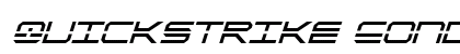 QuickStrike Condensed Italic Condensed Italic Font Preview